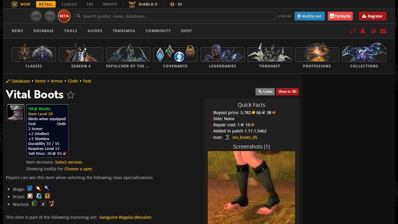 Vital Boots - Item - 10.0.0 Beta - Wowhead
